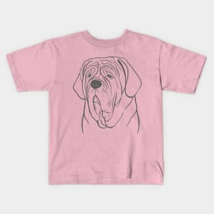 Neapolitan Mastiff (Pink and Gray) Kids T-Shirt